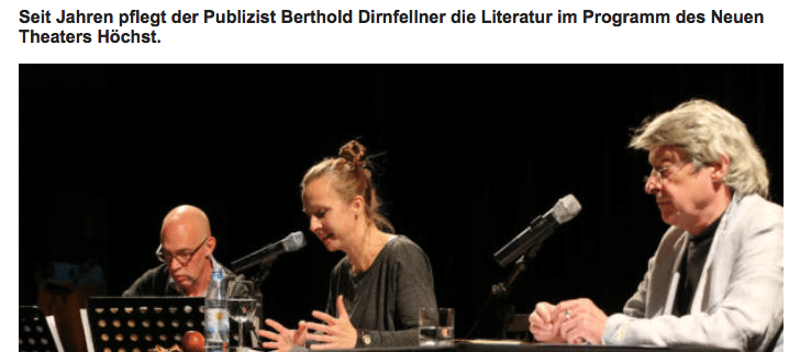 Martin Lejeune, Verena Specht-Ronique, Berthold Dirnfellner, Literarischer Ozean, Neues Theater Höchst